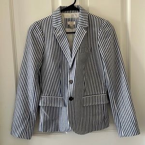 J.Crew Light Blue Striped Blazer